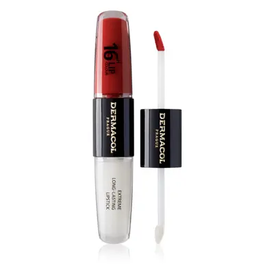 Dermacol 16H Lip Colour hosszan tartó rúzs és ajakfény árnyalat 34 Vibrant Red 2x4 ml