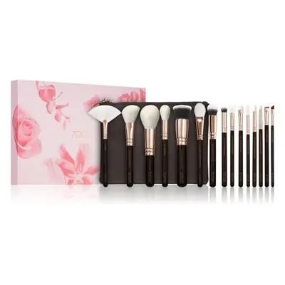 ZOEVA The Artists Brush Set Rose Golden Edition Utazó ecsetkészlet táskával