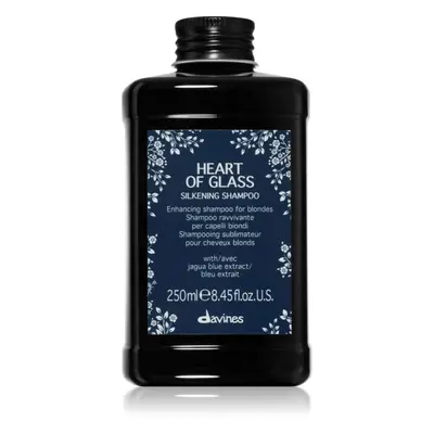 Davines Heart of Glass Silkening Shampoo finom állagú tisztító sampon szőke hajra 250 ml