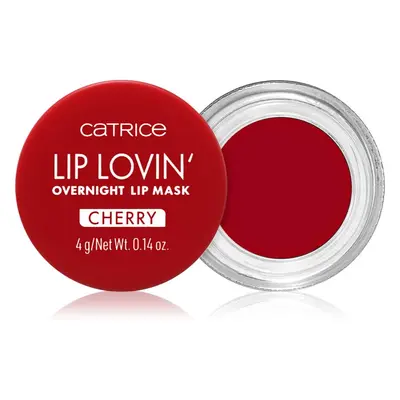 Catrice Lip Lovin' hidratáló maszk az ajkakra éjszakára árnyalat 020 Cherry Pop 4 g