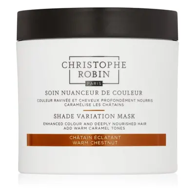 Christophe Robin Shade Variation Mask tápláló krémmaszk hajra árnyalat Warm Chesnut 250 ml