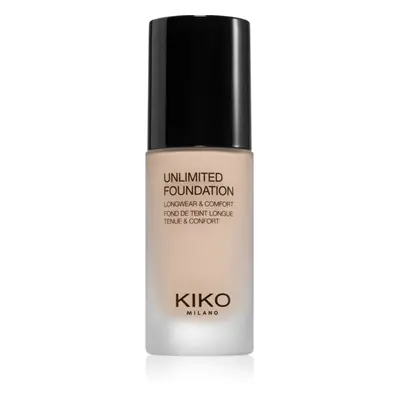 KIKO Milano Unlimited Foundation tartós folyékony alapozó matt hatással árnyalat 01 Rose 30 ml