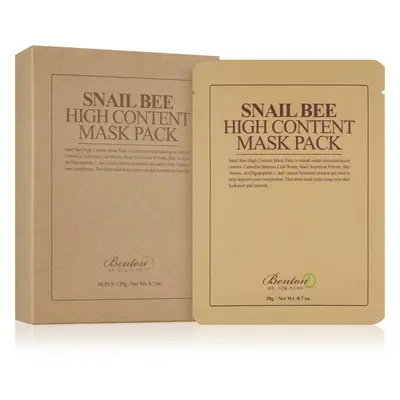 Benton Snail Bee komplex ápoló arcmaszk csiga kivonattal 10 × 20 g