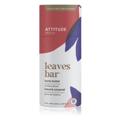 Attitude Leaves Bar Body Butter szilárd testvaj Sandalwood 85 g