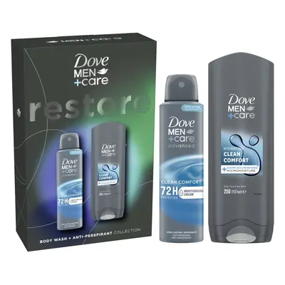 Dove Men+Care Restore ajándékszett testre uraknak Clean Comfort