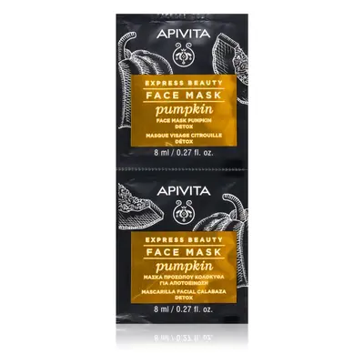 Apivita Express Beauty Detox Face Mask Pumpkin méregtelenítő arcmaszk 2 x 8 ml