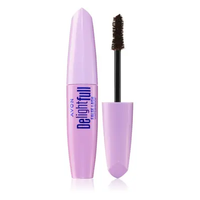 Avon DelightFull False Lash Vízálló hosszabbító szempillaspirál árnyalat Lava Brown 10 ml