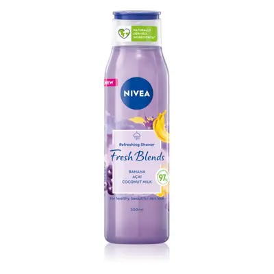 Nivea Fresh Blends Banana & Acai & Coconut Milk felfrissítő tusfürdő gél 300 ml