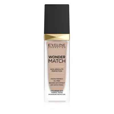 Eveline Cosmetics Wonder Match tartós folyékony alapozó hialuronsavval árnyalat 35 Sunny Beige 3