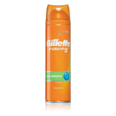 Gillette Fusion5 Ultra Sensitive borotválkozási gél az érzékeny arcbőrre 200 ml