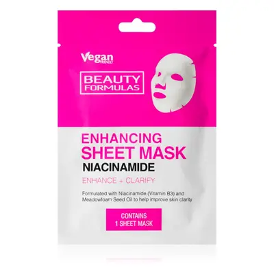 Beauty Formulas Niacinamide tápláló gézmaszk 1 db