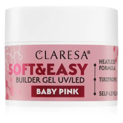 Claresa Soft&Easy Builder Gel alaplakk körmökre árnyalat Baby Pink 12 g