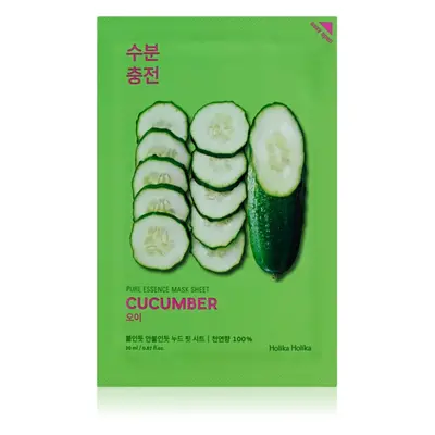 Holika Holika Pure Essence Cucumber arcmaszk nyugtató hatással Érzékeny, bőrpírra hajlamos bőrre