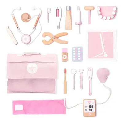 UMU Toys Doctor's set interaktív játék fából készült Pink