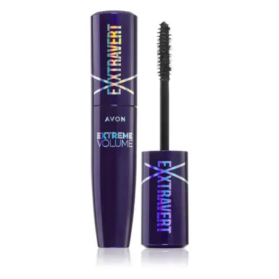 Avon Exxtravert Extreme Volume extra dúsító szempillaspirál árnyalat Blackest Black 9,5 ml