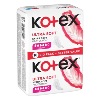 Kotex Ultra Soft Super egészségügyi betétek 16 db