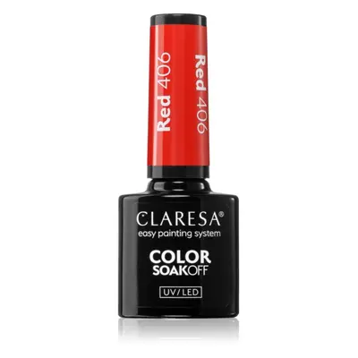 Claresa SoakOff UV/LED Color Rainbow Explosion géles körömlakk árnyalat RED 406 5 g