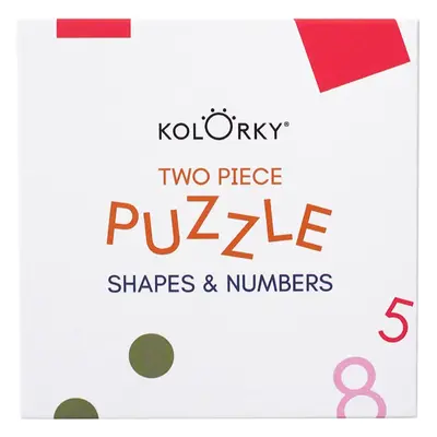 Kolorky Puzzle Two Piece Shapes & Numbers kirakó 10 db