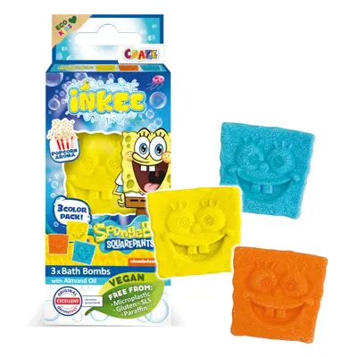 Craze INKEE SpongeBob fürdőgolyó gyermekeknek 3x15 g