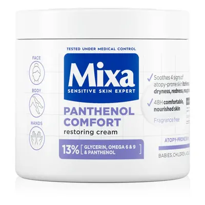 MIXA Panthenol Comfort regeneráló testkrém száraz és atópiás bőrre 400 ml