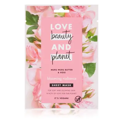 Love Beauty & Planet Blooming Radiance Muru Muru Butter & Rose arcmaszk az élénk bőrért 21 ml