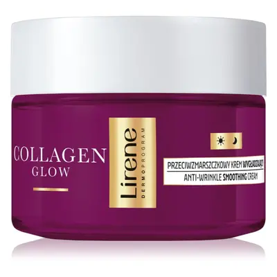 Lirene Collagen Glow 50+ tápláló fiatalító krém az arc kontúr vonalainak feszesítésére 50 ml