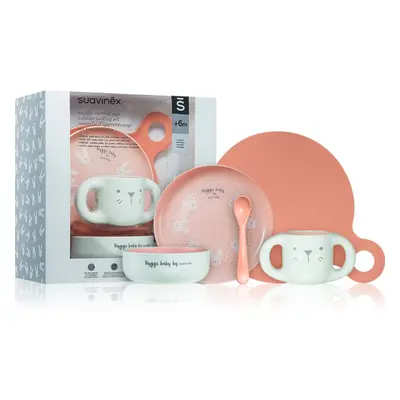 Suavinex Hygge Toddler Feeding Set etetőszett gyermekeknek 6 m+ Pink 5 db