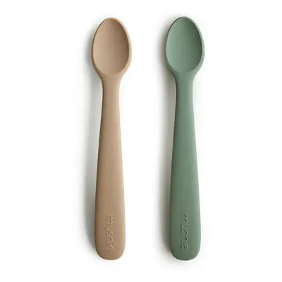 Mushie Silicone Feeding Spoons kiskanál Dried Thyme/Natural 2 db