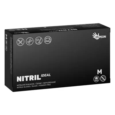 Espeon Nitril Ideal Black púdermentes nitrilkesztyű méret M 100 db