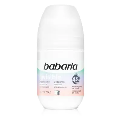 Babaria Deodorant Invisible golyós dezodor roll-on a fehér és sárga foltok ellen 50 ml