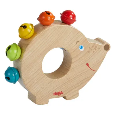 Haba Wooden Rattle Hedgehog csörgő fából készült 6 m+ 1 db