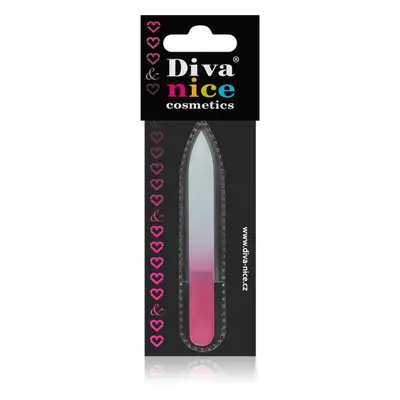 Diva & Nice Cosmetics Accessories üveg körömreszelő kicsi Pink 1 db