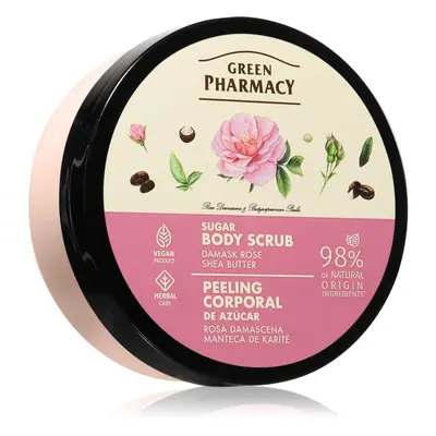 Green Pharmacy Damask Rose & Shea Butter Body Scrub cukros test peeling 200 ml