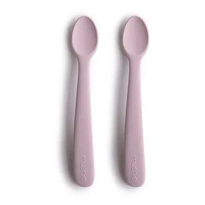 Mushie Silicone Feeding Spoons kiskanál Soft Lilac 2 db