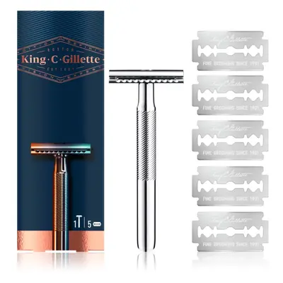 Gillette King C. Double Edge borotva + cserepenge 5 db