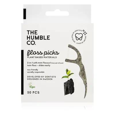 The Humble Co. Floss Picks fogpiszkáló Charcoal 50 db