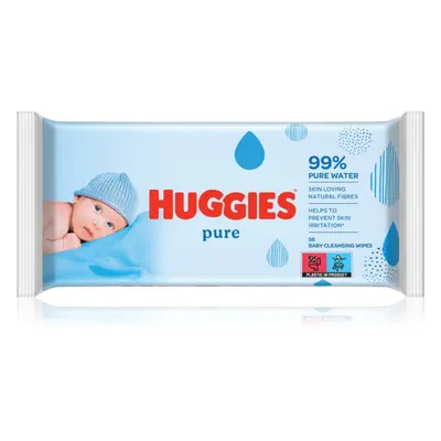 Huggies Pure tisztító törlőkendő gyermekeknek születéstől kezdődően 56 db