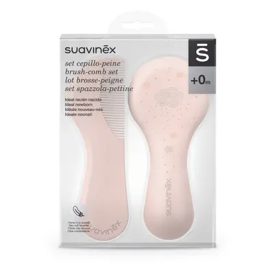 Suavinex Tigers Brush-comb Set szett gyermekeknek születéstől kezdődően Pink 2 db