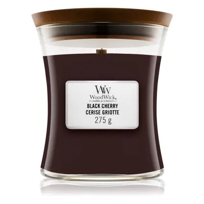 Woodwick Black Cherry illatgyertya fa kanóccal 275 g