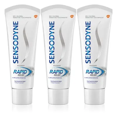 Sensodyne Rapid Whitening fehérítő fogkrém érzékeny fogakra 3x75 ml