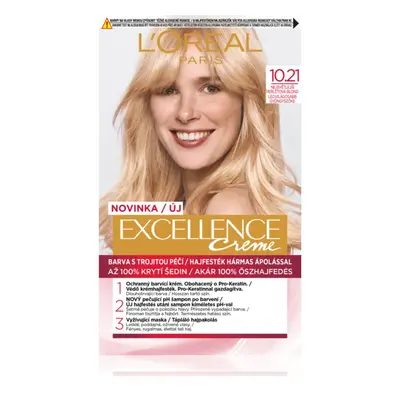 L’Oréal Paris Excellence Creme hajfesték árnyalat 10.21 Very Light Pearl Blonde 1 db