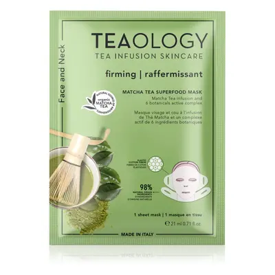 Teaology Face Mask Matcha Tea Superfood bőrfeszesítő ézilmaszk matcha teával 21 ml