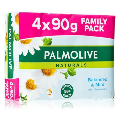 Palmolive Naturals Chamomile Szilárd szappan kamillával 4x90 g