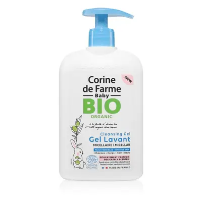 Corine de farme Baby BIO Cleansing Gel micellás gél testre és hajra gyermekeknek 500 ml