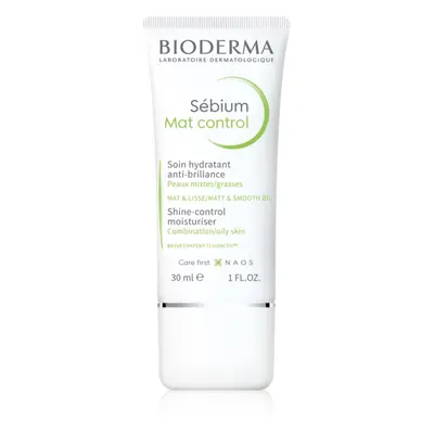 Bioderma Sébium Mat Control könnyű hidratáló krém a fénylő arcbőr és a kitágult pórusok ellen 30