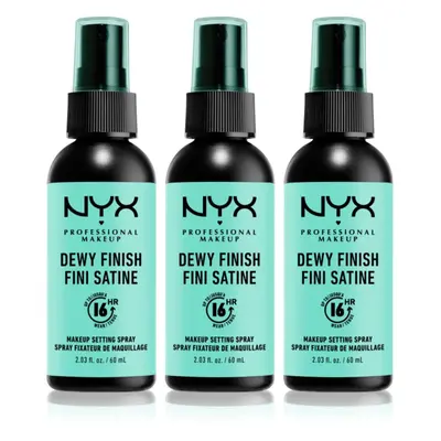 NYX Professional Makeup Makeup Setting Spray Dewy fixáló spray 3x60 ml