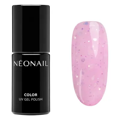 NEONAIL Baby Bloomer géles körömlakk csillámporral árnyalat Pink-tastic 7,2 ml