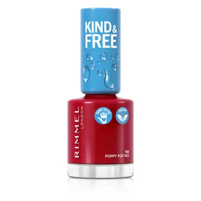 Rimmel Kind & Free körömlakk árnyalat 156 Poppy Pop Red 8 ml