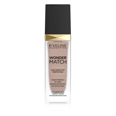 Eveline Cosmetics Wonder Match tartós folyékony alapozó hialuronsavval árnyalat 45 Honey 30 ml