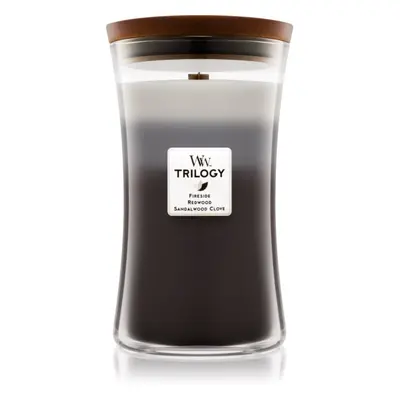 Woodwick Trilogy Warm Woods illatgyertya fa kanóccal 609,5 g